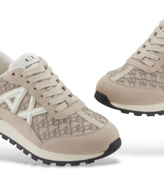 AIX Armani Exchange Sport beige trainers