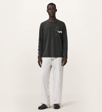 ALL SAINTS Camiseta de Manga Comprida Upstaged preta