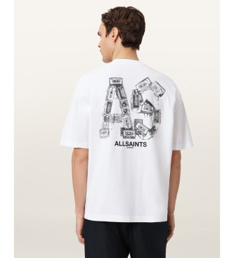 ALL SAINTS T-shirt Mixtape biały