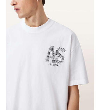 ALL SAINTS T-shirt Mixtape biały