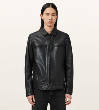 ALL SAINTS Lederjacke Luck schwarz