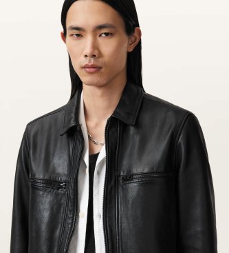 ALL SAINTS Lederjacke Luck schwarz