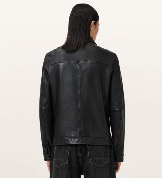 ALL SAINTS Lederjacke Luck schwarz