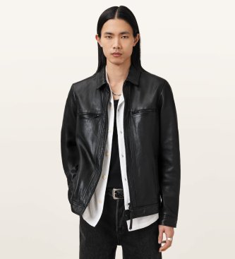 ALL SAINTS Lederjacke Luck schwarz