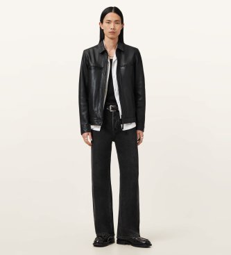 ALL SAINTS Lederjacke Luck schwarz