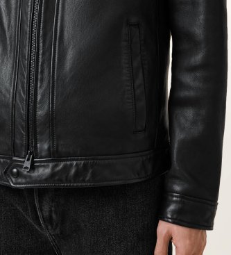 ALL SAINTS Lederjacke Luck schwarz