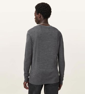ALL SAINTS Pullover Merino Mode grau