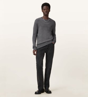 ALL SAINTS Pullover Merino Mode grau