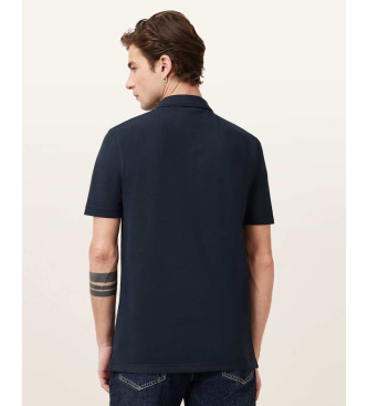 ALL SAINTS Granatowa koszulka polo Reform