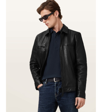 ALL SAINTS Granatowa koszulka polo Reform