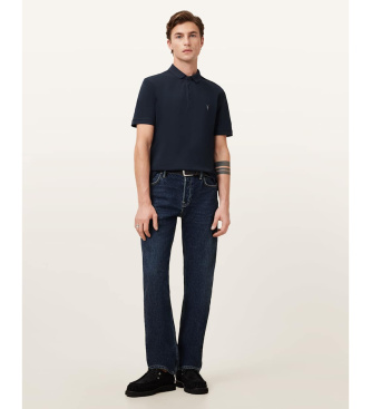 ALL SAINTS Granatowa koszulka polo Reform