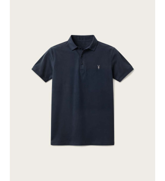 ALL SAINTS Granatowa koszulka polo Reform
