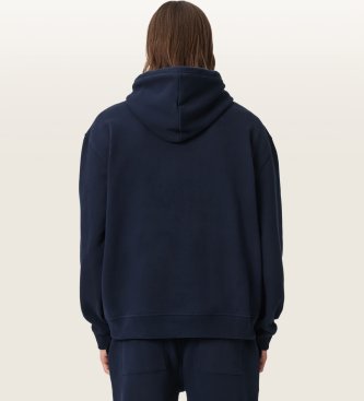 ALL SAINTS Asher Navy Hooded Sweatshirt