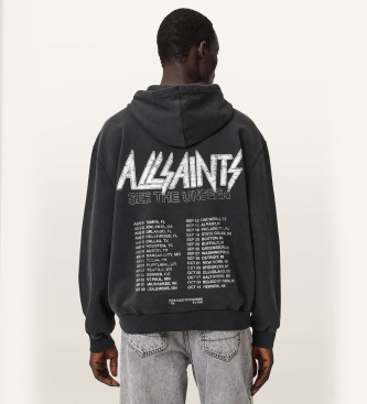 ALL SAINTS Kapuzenpullover Chromium schwarz