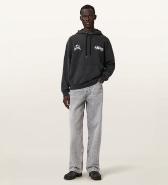 ALL SAINTS Kapuzenpullover Chromium schwarz