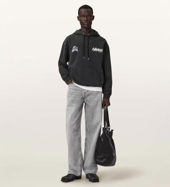 ALL SAINTS Kapuzenpullover Chromium schwarz