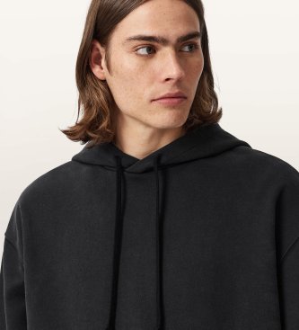 ALL SAINTS Kapuzenpullover Helvette schwarz