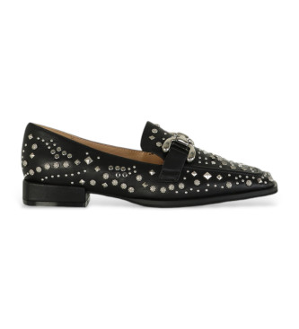 Alma en pena Leather loafers with studs black