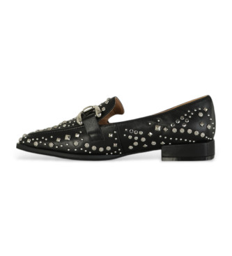 Alma en pena Leren loafers met studs zwart