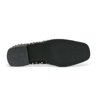 Alma en pena Leren loafers met studs zwart