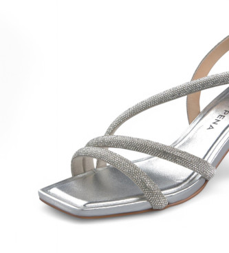 Alma en pena Sandales en cuir Silver Diva