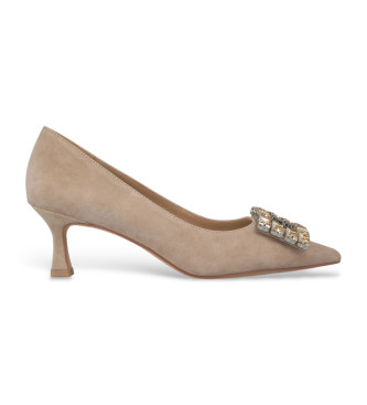 Alma en pena Beige half brogue shoes