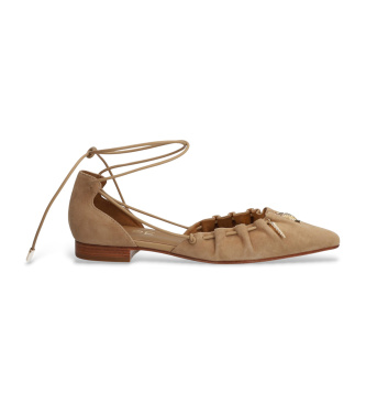 Alpe Bailarinas de ante Audrey beige