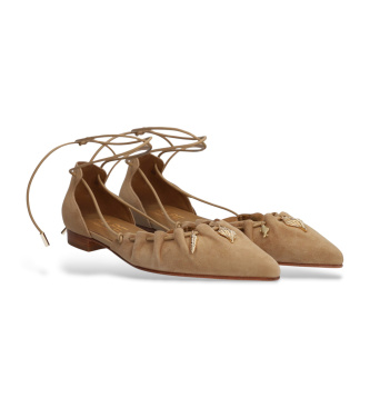 Alpe Bailarinas de ante Audrey beige