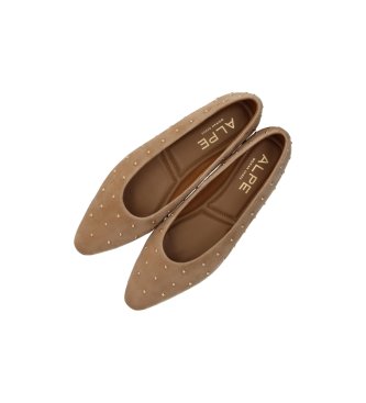 Alpe Ballerine Paris in camoscio beige