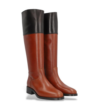 Alpe Skórzane buty Couture brązowe, czarne