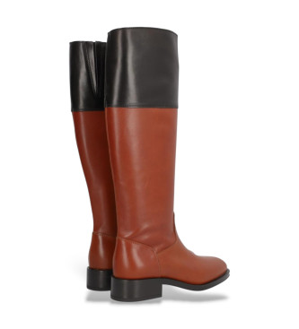 Alpe Skórzane buty Couture brązowe, czarne