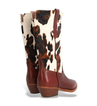 Alpe Brązowe skórzane buty western