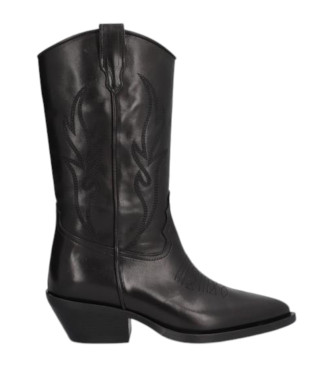 Alpe Holly Calf Leather Boots Preto