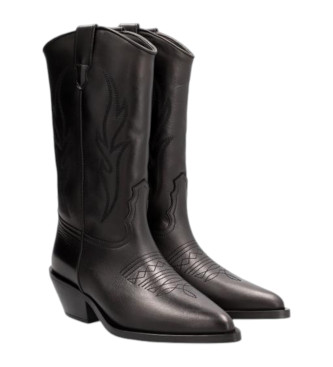 Alpe Holly Calf Leather Boots Black