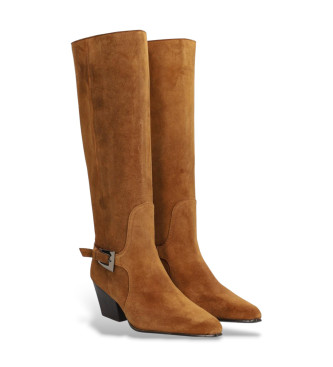 Alpe Brązowe skórzane buty Indiana