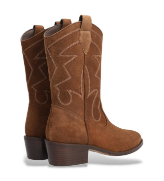 Alpe Brązowe skórzane buty Queens