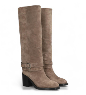 Alpe Bottes en cuir beige Selena