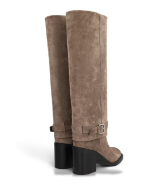 Alpe Bottes en cuir beige Selena