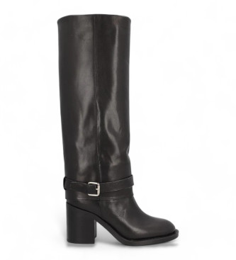 Alpe Botas de piel Selena negro