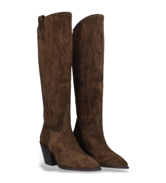 Alpe Bottes en cuir marron Vermont