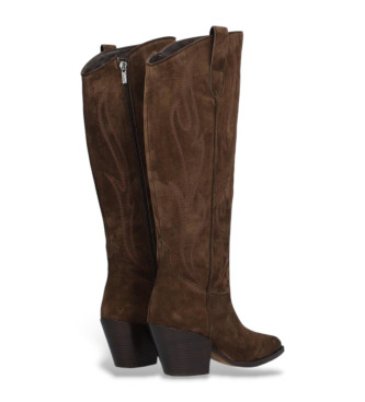 Alpe Bottes en cuir marron Vermont