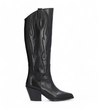 Alpe Botas de couro Vermont preto