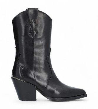 Alpe Botas de couro Vermont preto