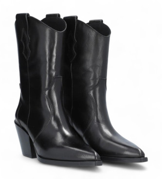 Alpe Botas de couro Vermont preto