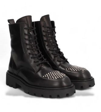 Alpe Bottines en cuir Agnes noir