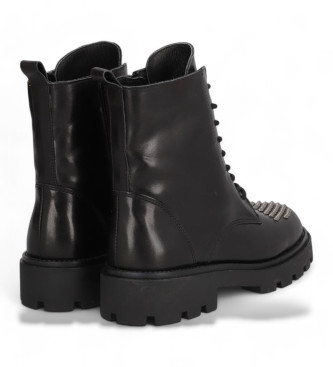 Alpe Bottines en cuir Agnes noir