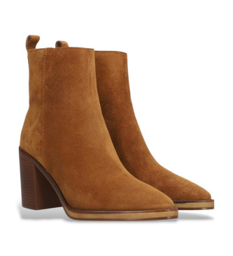 Alpe Bottines en cuir Camden marron
