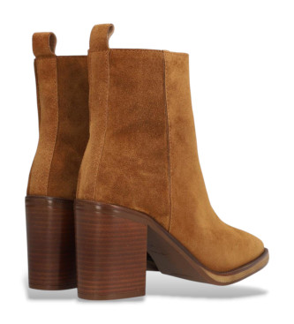 Alpe Bottines en cuir Camden marron