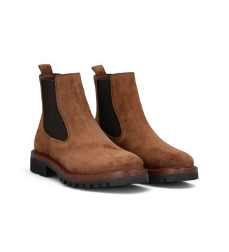 Alpe Bottines en cuir chelsea marron