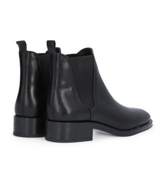 Alpe Bottines en cuir Couture noires